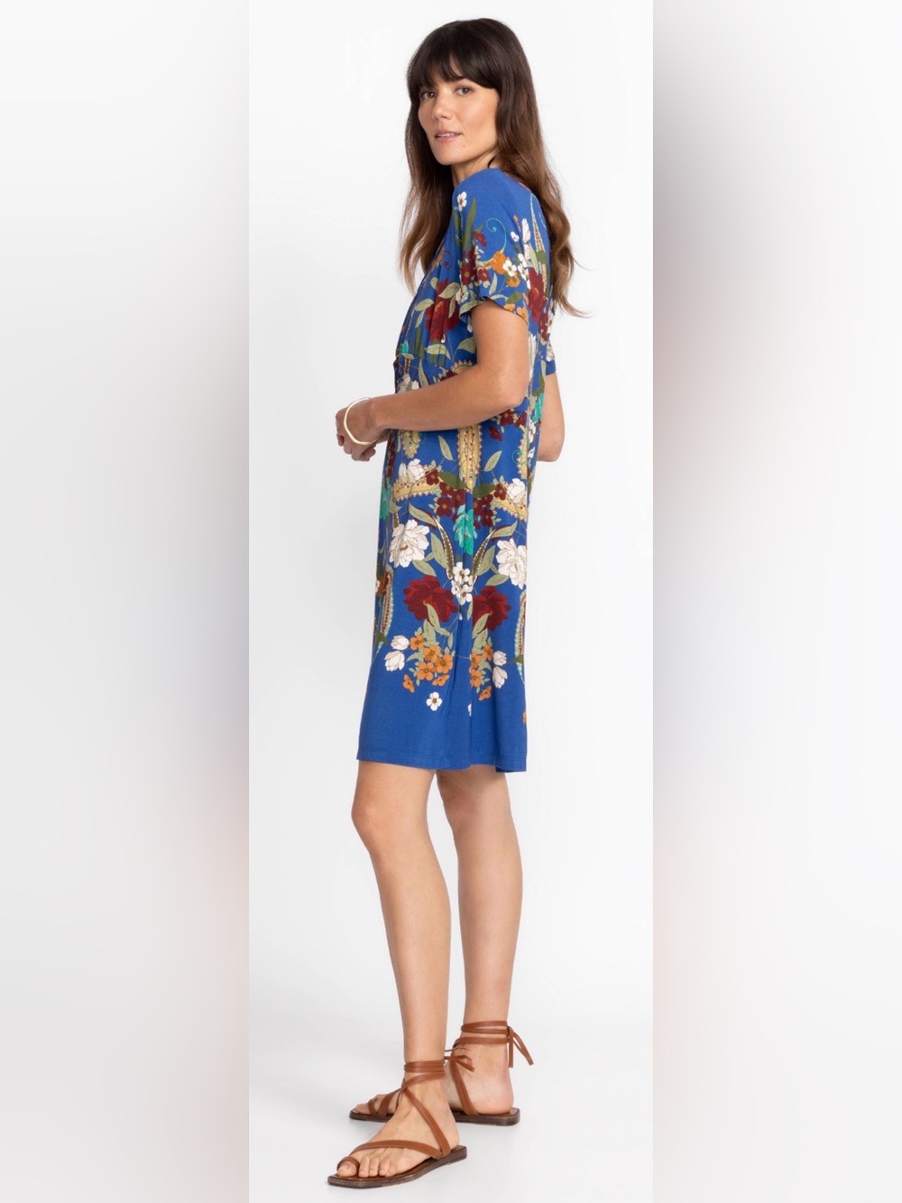 Johnny Was Tee Bee Twist Front Swing Dress Size Medium NEW Floral Soft Midi - Picture 13 of 14